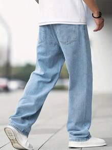Jeans Hosen mit geradem Bein für Teenager Jungen, Lässig