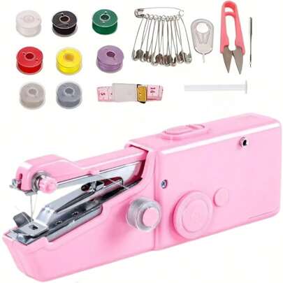 Portable Wireless Handheld Sewing Machine, Compact And Fast Repair And DIY Sewing Tool, Suitable For Fabrics, Curtains, Clothing