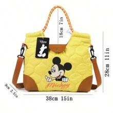 Disney Quilted Diaper Bag Nylon Waterproof Tote, Disney Women Bag,Ideal For Travel & Gifts