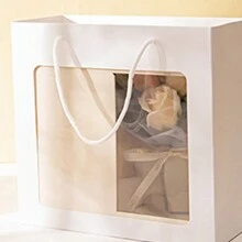 Pampering Present Sets For Women With Translucent Present Box, Aromatherapy, Aromatherapy Card, Soap Flower Aromatherapy Kits - Champagne - View 4