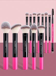 MAANGE 13Pcs Professional Soft Long Tube Makeup Brush Set,Powder Brush Contour Brush Blush Brush Foundation Brush Highlight Brush Eyeshadow Brush Shadow Brush Concealer Brush Blending Brush Eyebrow&Eyelash Brush,Makeup Tools With Soft Fiber For Easy To Carrying,Set For Travel,Gift For Women&Girls - 彩色 - 查看 11