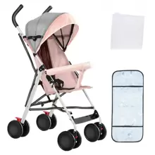 Portable, Foldable And Lightweight Dog Cart, Load Capacity Up To 22 Kg, 45 X 67 X 100 Cm - Hồng - Xem 8