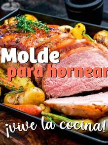 DeTODO Charola Rectangular 21 cm Antiadherente Para Hornear Pasteles, Pay, Galletas - Gris - Ver 3