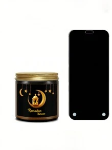 1 Jar Candle (Rama Decoration) Family Bedroom Living Room Brown Vial Scented Candle Cup, High Quality Soy Wax, Freesia, Lavender Fragrance, Handmade Gift, Festive Family Atmosphere Decoration Candle (100g Wax About 3.5oz) Can Burn For 2.5-3 Hours, Rama Atmosphere Tabletop Decoration, Moon Star Scented Candle, Thank You For Your Gift, Candle, Rama, Gift, 1pc Rama - Multicolor - View 8