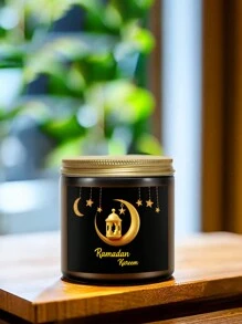 1 Jar Candle (Rama Decoration) Family Bedroom Living Room Brown Vial Scented Candle Cup, High Quality Soy Wax, Freesia, Lavender Fragrance, Handmade Gift, Festive Family Atmosphere Decoration Candle (100g Wax About 3.5oz) Can Burn For 2.5-3 Hours, Rama Atmosphere Tabletop Decoration, Moon Star Scented Candle, Thank You For Your Gift, Candle, Rama, Gift, 1pc Rama - Multicolor - View 5