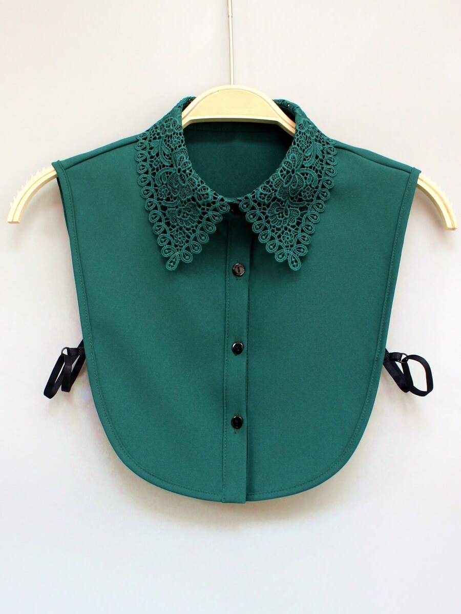 1 件女士时尚蝴蝶领假领，适合日常使用情人节 - 綠色 - 查看 1