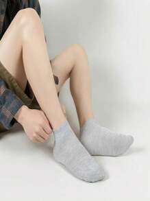 10 Pairs Assorted Black, White, Gray Casual Men's Boat Socks, All Season - Multicolor - View 2