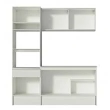 Cocina Integral Completa Modular Madesa Diamante Pop Con Encimera Color Blanco - Blanco - Ver 9