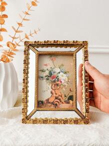 1 件复古金色花卉图案树脂相框，仿古风格金色桌面装饰相框，暖金色家居桌面装饰相框，适合照片展示和摄影装饰 - 彩色 - 查看 11