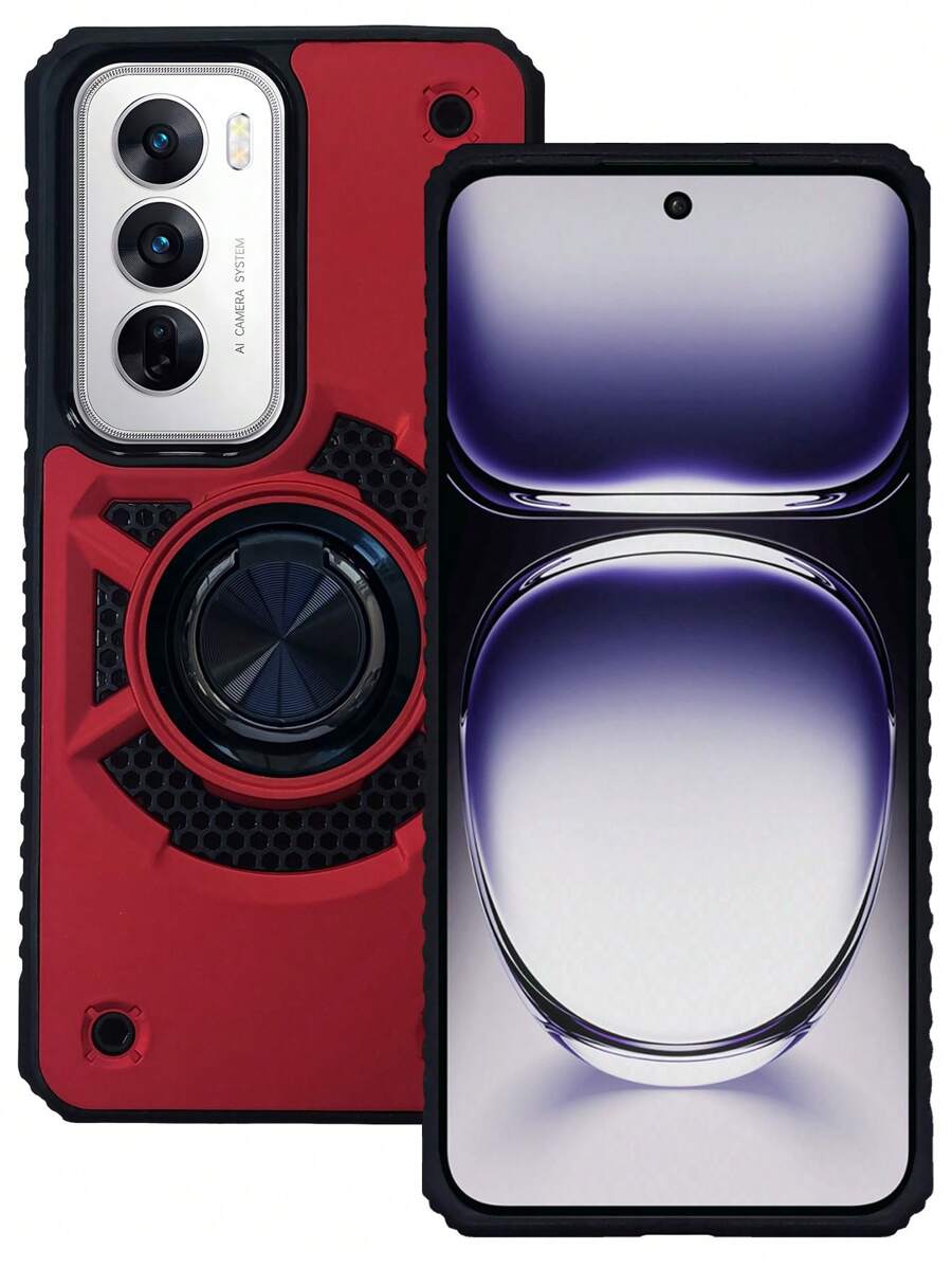 HEAVY DUTY RING CASE OR CLIP CASE FOR OPPO RENO 12 5G - Red - View 1