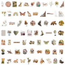 200PCS Cute Retro Stickers Aesthetic Vinyl Stickers Decals Scrapbook, Journaling, Laptop, Bumper, Skateboard, Water Bottles, Computer, Phone - Multicolor - View 3