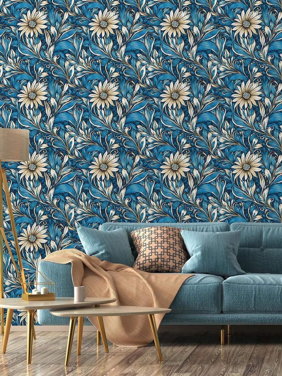 1 rolka grubej teksturowanej niebieskiej kwiatowej abstrakcyjnej tapety w stylu vintage, odpowiednia do wystroju domu, szafki, stołu i krzesła, tła pokoju, samodzielnego remontu domu, wodoodporna, odporna na zabrudzenia, łatwa do czyszczenia, samoprzylepna, zdejmowana naklejka na tapetę Wystrój pokoju Wystrój ściany Wystrój łazienki Wystrój sypialni Rzeczy do dekoracji pokoju Wystrój salonu Wystrój domu Wystrój domu Naklejki na ścianę do salonu Naklejki ścienne Naklejka ścienna - Wielokolorowe - Zobacz 1
