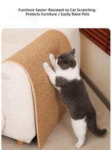 1pc, Wear-Resistant And Scratch-Resistant Pet Floor Mat, Sisal-Textured Living Room Carpet. Anti-Slip And Easy To Maintain, Suitable For Bedrooms Kitchens And Entrance Rug, And Ideal For Room Decoration