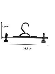 Hanger With Clip 10 Units, Rotating Skirt Hanger - màu đen - Xem 3