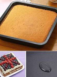 DeTODO Charola Rectangular 21 cm Antiadherente Para Hornear Pasteles, Pay, Galletas - Gris - Ver 7