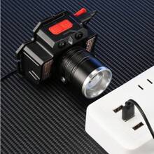 1/2x Headlamp Rechargeable LED Zoom Headlight Head Torch USB Line Waterproof New - Silver - View 11