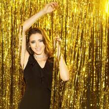 Foil Curtain Backdrop Silver Metallic Tinsel Foil Fringe Curtains Photo Booth Props For Birthday Wedding Engagement Shower Bachelorette Christmas Holiday Celebration Party Decorations