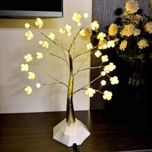 1pc Branch Lamp With Starry Lights, LED Branch Lamp Glowing Tabletop Lamp, Cocktail Neon Sign Desk Base Touch Activated LED Decorative Lamp, LED Branch Lamp For Room Decor Bonsai Tree Lamp, LED Illuminating Decorative Lamp For Home, Room, Holiday, Gaming Room, Birthday Party, Proposal, Valentine's Day, Mother's Day, Christmas And Other Festive Decoration And Gifts