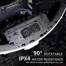 2x LED Head Torch Super Bright Powerful HeadLamp USB Rechargeable COB Waterproof - Grey - View 7