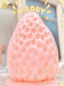 Jumbo Strawberry Squeeze Toy, Slow Rising, Ultra Soft Squishy Fruit With High Aesthetic Value For Stress Relief - Multicolor - View 3