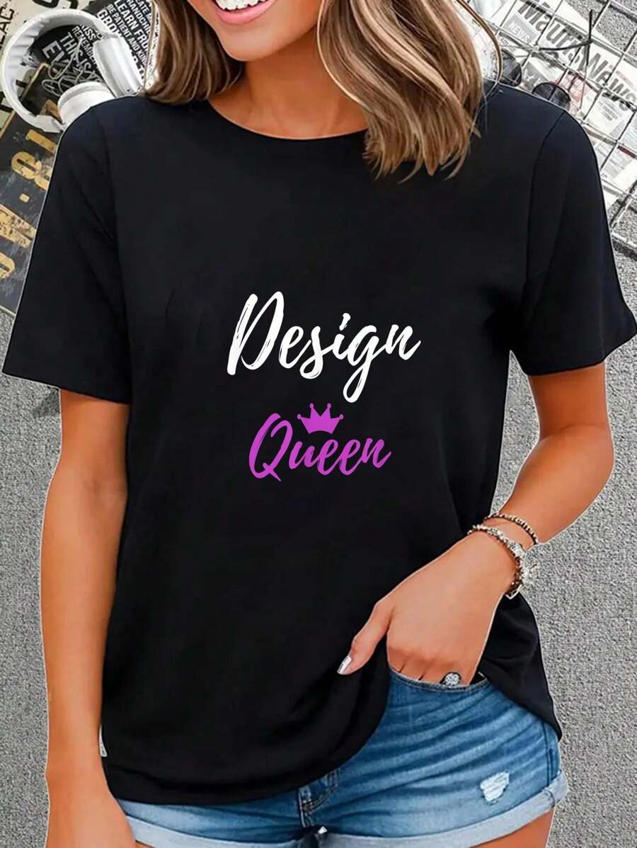 100% Cotton Design Queen T-Shirt Funny Interior Designer Gift Shirt T-Shirt