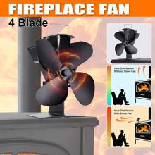 OUR ADVENTURE BOOK A Black 4-Page Vertical Fireplace Fan With A Back Cover And An 8.8-Inch Shelf That Does Not Require Power Supply, Suitable For Both Home And Outdoor Use - Black - View 8