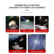 NetHong LED Strong Long Shot Headlight Super Bright Waterproof Head Lamp Flashlight - Army Green - View 7