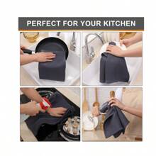 4/2 Pcs 12in*12in/13in*28in Waffle Weave Kitchen Towels, Super Soft And Absorbent Dish Cloths/Cleaning Towel Set