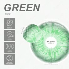 EYESHARE 1 Pair NEW Colored Contact Lenses For Beauty Makeup Soft Colorful Contact Lenses, Annual Use, 14.2mm Halloween Costume Cosplay