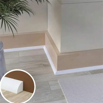 1 pezzo Soglia flessibile da bagno da 100 cm/200 cm in vinile - Barriera impermeabile per angoli di doccia o lavandini da cucina