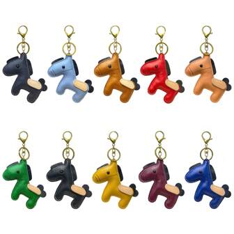 Llamativa y de moda colgante de llavero con figura de poni, decoración versátil de hebilla para bolsa, lindo y de moda colgante de llavero de coche, colgante de bolsa