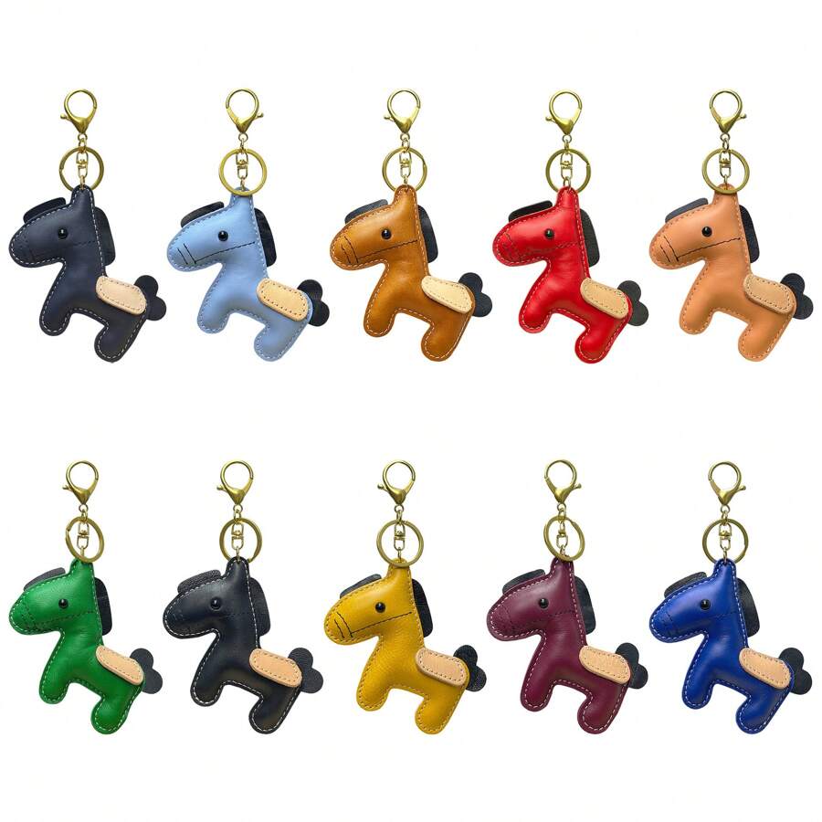 大号创意时尚小马钥匙吊坠，百搭包包扣装饰，可爱时尚汽车钥匙吊坠，包包挂件