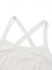 Women's Tennis Dress Skorts Underneath Solid Color Sleeveless Athletic Dresses Workout Golf Dress