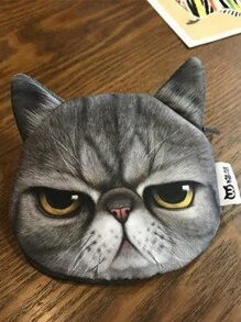 Women's Wild Cat Series Coin Purse Wallet Cat Face Coin Purse Cute Dog Zipper Plush Wallet Small Coin Pouch Cosmetic Bag For Women Gift Bag Tote Bag For Women Cat Animal Pattern Purse Mini Small Purse Fashion Wallet Card Holder Purse For Daughter Birthday - Multicolor - View 7