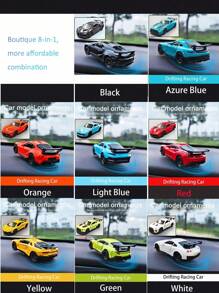 8 Pcs Drift Model Car Set With Oscillating Car Dashboard Decoration, Unique Physical Oscillating Model Turns With Car - Multicolor - View 14