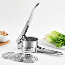 Stainless Steel Water Squeezer Potato Blender Manual Lemon Juicer Mashing Tool Garlic Press Kitchen Vegetable Squeezer - SJ-01 Bottom Hole Press-leather Box - View 3