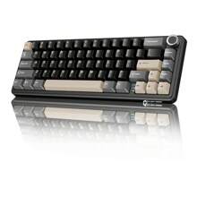 X66 Gasket Wireless Mechanical Keyboard With Volume Knob,60% Bluetooth/2.4GHz/Wired Gaming Keyboard,RGB Backlit,OEM Tri-Color PBT Keycaps,66 Keys Hot Swappable For PC/