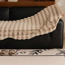 Un coussin de canapé en peluche multicolore à motif spécial imitant les poils de lapin, un coussin épais et chaud antidérapant avec un arrangement linéaire asymétrique, un style crème confortable pour l'hiver, un coussin de canapé à bords ondulés qui ne perd pas de poils. Décorations pour la maison, la chambre, la pièce, l'esthétique, le salon, la chaise, le fauteuil de bureau, le coussin de siège.