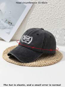 1pc Unisex Outdoor Sports Washed With God All Things Are Possible Adjustable Letter Casual Street Style Soft Top Baseball Cap, Polyester, Spring/Summer/Autumn - Multicolor - View 5
