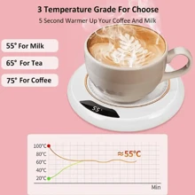 USB Powered Coffee Cup Warmer With Button Control, 20W ABS Constant Temperature Heater, Auto Shut Off, Suitable For Office/Home/Travel, Great For Birthday/Holiday Gift, For Outdoor, Camping