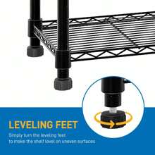 5 Tier Metal Wire Rack Free Standing Shelving Unit Adjustable Heavy Duty Storage - 1 - View 5