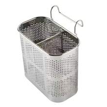 Palillos de acero inoxidable, tenedor, cuchara, soporte, estante para utensilios de cocina, organizador, secador de cubiertos, escurridor, estante con ganchos, accesorios de cocina - 1C - Ver 2