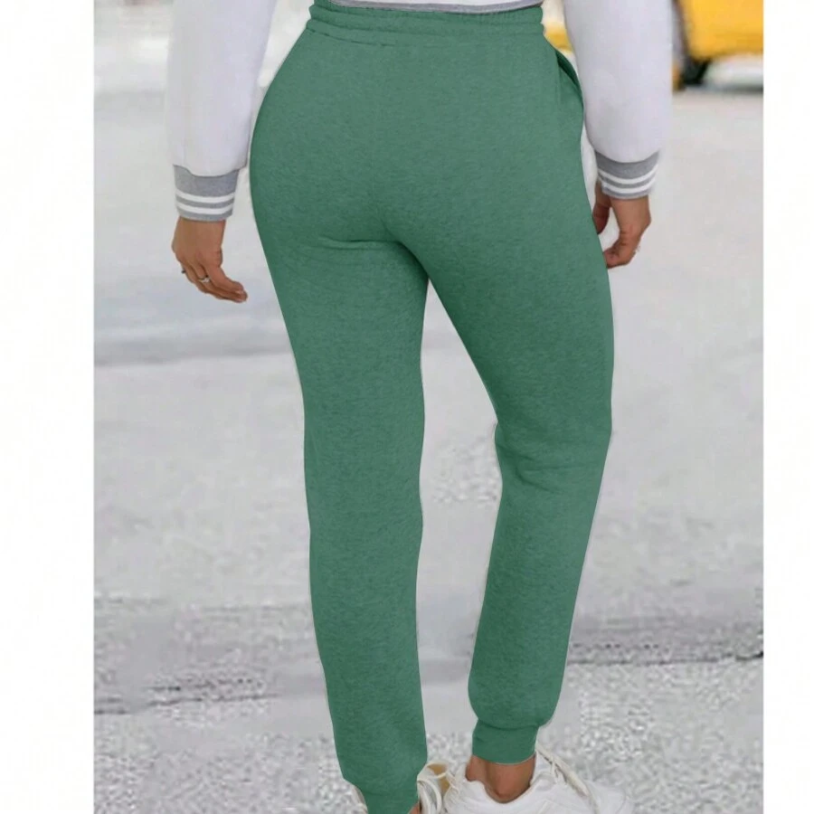 CASUAL SPORTS PANTS FOR DAILY USE WITH ADJUSTABLE DRAWSTRING - 綠色 - 查看 1