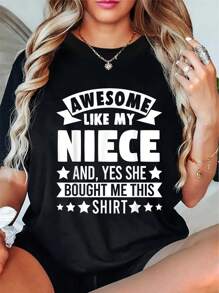 100% Cotton Awesome Like My Niece Uncle Aunt T-Shirt