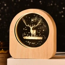 3D Engraved Crystal Ball Lamp, Starry Sky & Solar System Desk Display, Personalized Gift For Friends And Family Back To School - Brown - View 22