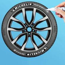 Car Paint Scratches Repair Brush Pen Waterproof Water Paint Marker Pen Car Tire Tread Care Automotive Black White Red Silver - one-size - View 2