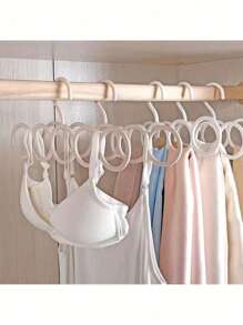 1 件 5 孔围巾衣架，多功能塑料收纳架，用于围巾和领带，节省空间的壁橱收纳