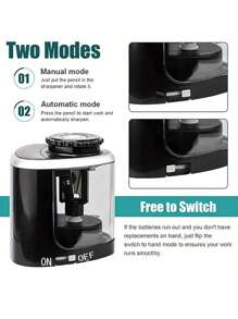 1个可爱自动削铅笔器，适用于儿童和小学生，电动削铅笔器，全自动电池供电，带铅芯卷 - 彩色 - 查看 3