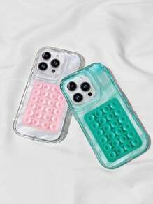 Set de accesorii pentru telefoane mobile "Înapoi la școală", format dintr-o piesă, compatibil cu iPhone, inclusiv huse pentru telefoane mobile, huse moi, huse pentru telefoane mobile cu suporturi și huse de protecție, ventuze din silicon pentru telefoane mobile - 24 de ventuze universale - Ventuze puternice cu suport lipicios - Utilizare multiplă a ventuzelor din silicon pentru telefoane mobile (husă transparentă pentru telefon mobil + ventuză roz deschis), impermeabile, rezistente la șocuri, anti-cădere, rezistente la zgârieturi - O husă pentru telefon mobil + ventuză roz deschis - Vizualizare 4