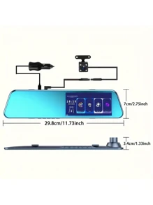 5-Inch 1080P Dual-Channel Dash Cam With High Definition Front And Rear Cameras, Starlight Night Vision, 24-Hour Parking Monitoring & Continuous Loop Recording - Black - View 9